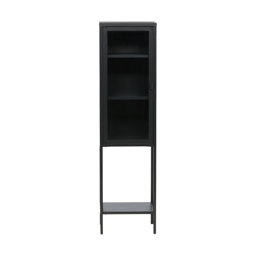 Nest living Olivine Claes Metalen Vitrinekast met Glazen Deuren B 40,5 cm - Zwart - vtwonen shop