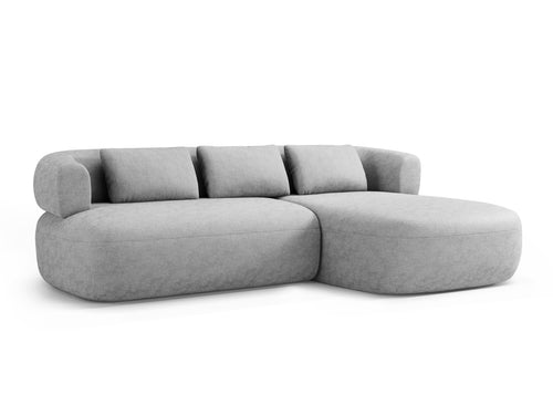 Micadoni rechter hoekbank Jenny 5-zits, chenille geld - 145x225x73cm