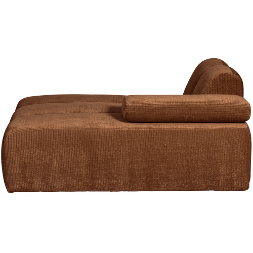 WOOOD chaise longue element rechts Mojo - Ribstof - Roest Bruin - vtwonen shop