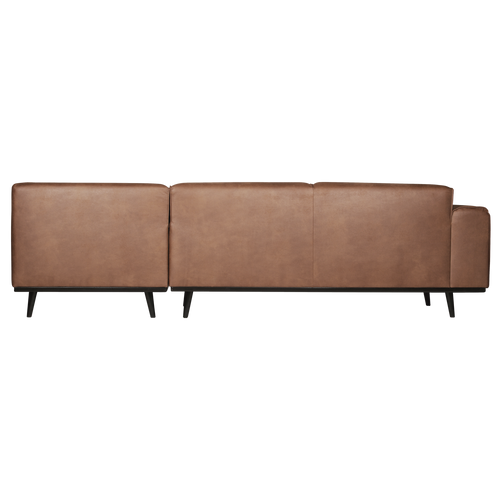 WOOOD hoekbank rechts Statement - Ecoleer - Cognac - 77x274x210