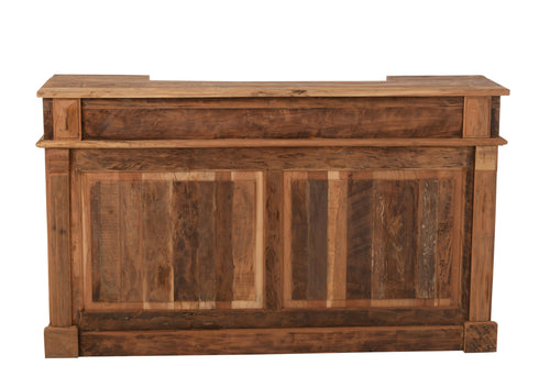J-Line barkast 2 Lades - gerecycleerd hout - naturel