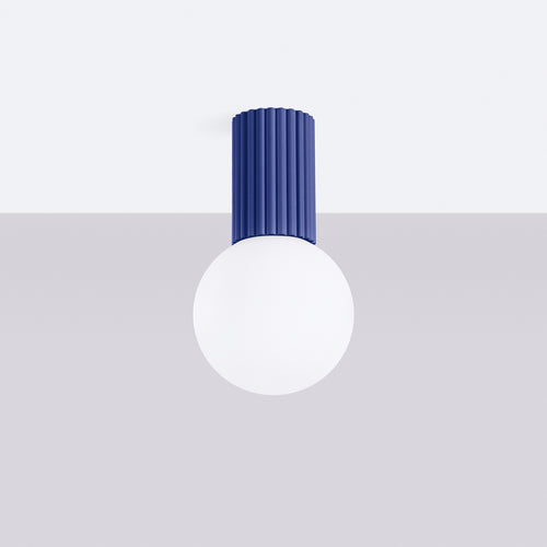 Sollux Lighting Plafondlamp HALO ultramarijn IP44 - 12x12x21cm