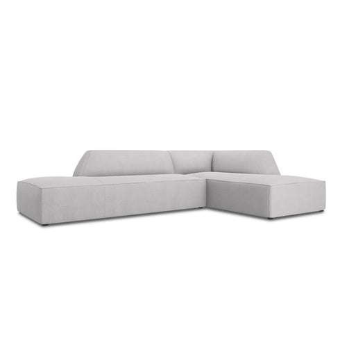 Cosmopolitan Design - Modulaire hoekbank rechts Siena 4-zits, structurele stof lichtgrijs - 180x273x69cm