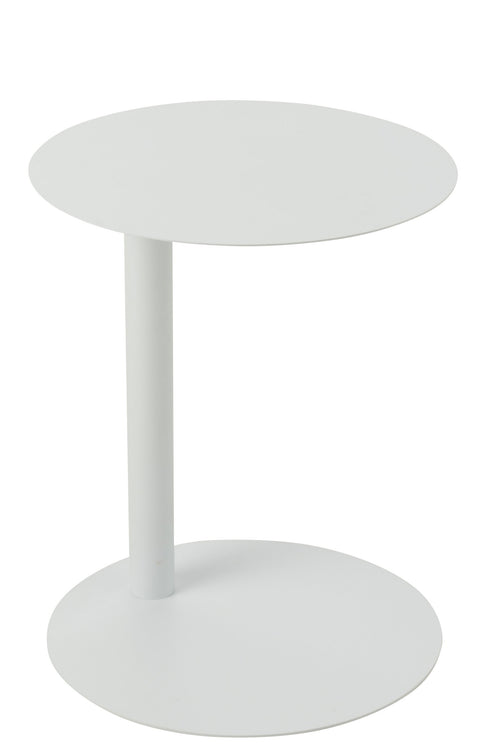 J-Line bijzettafel Rond - metaal - wit