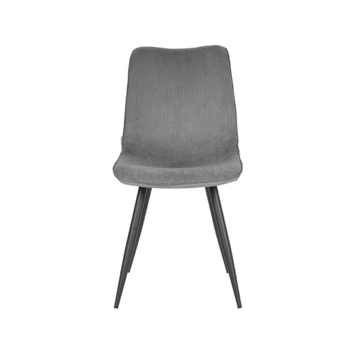 LABEL51 Eetkamerstoel Jort - Grijs Ribstof - Set van 2 - vtwonen shop