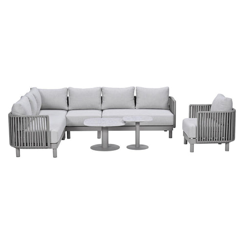 Garden Impressions Loungeset Andong hoek 7-delig - taupe