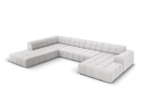 Cosmopolitan Design Panoramische hoekbank links Chicago 7-zits, flueel geld - 263x375x78cm