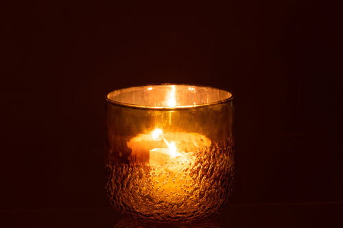 J-Line windlicht Spiegel - glas - groen - medium - vtwonen shop