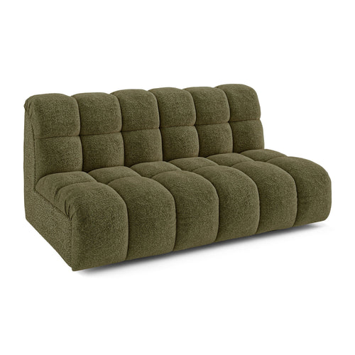 Premium Interiors - Bank SEVEN - bouclé-stof  olijfgroen 162cm