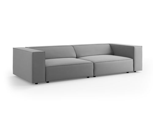 Cosmopolitan Design Bank Arendal 4-zits, flueel, lichtgrijs - 102x244x70cm