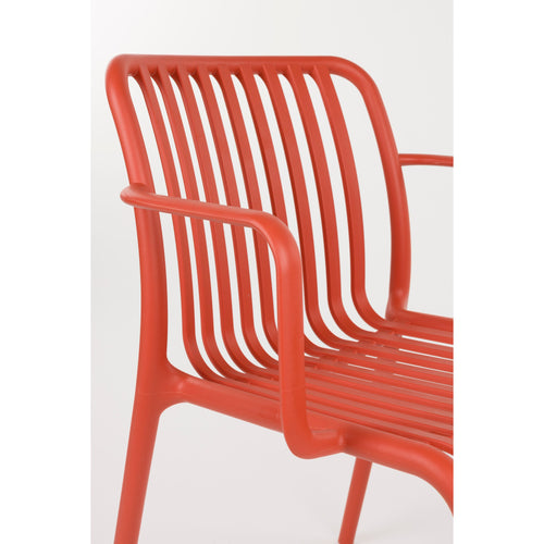 Housecraft Living Mante Tuinstoelen Armleuning Kunststof Terra/ Rood - Set van 4 - vtwonen shop