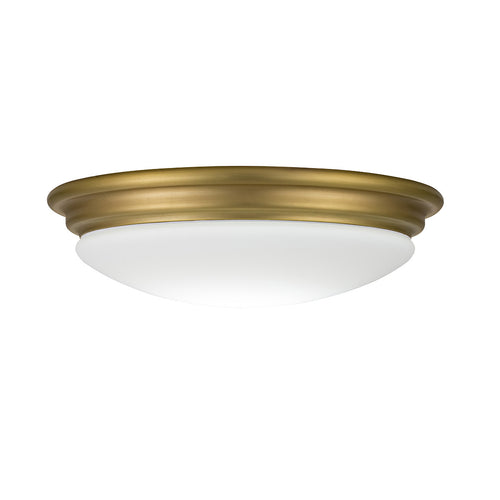 Elstead Brompton Decoratieve inbouwplafondlamp van geborsteld messing, IP44