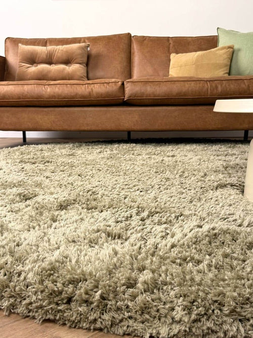 Interieur05 vloerkleed Pilo - hoogpolig - groen - Ø240 cm - vtwonen shop