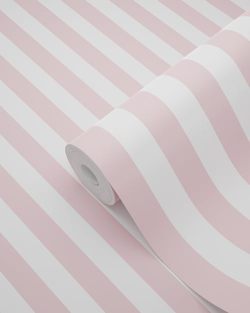 ESTAhome behang strepen roze en wit - 50 x 900 cm - 130951 - vtwonen shop