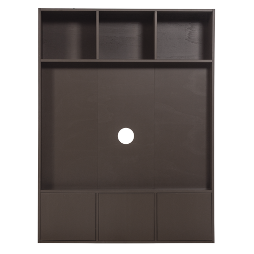 WOOOD tv opbergkast Meggy - Grenen hout - Middenbruin - 215x160x40