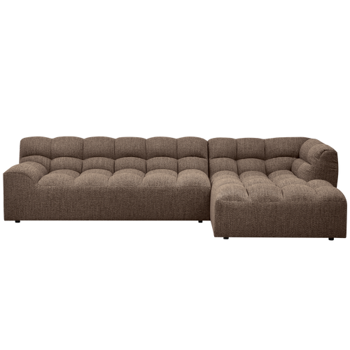 WOOOD chaise longue rechts Allure - Polyester - Bruin - 79x324x165 - vtwonen shop