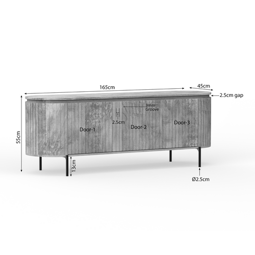 Starfurn  tv meubel Lana - bruin - 45x165x55cm
