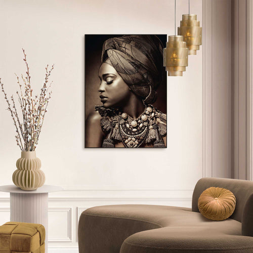 Reinders African Beauty schilderij -  bruin - woonkamer - 70x50cm