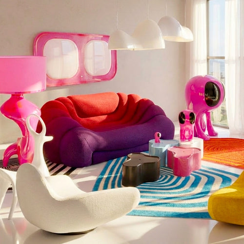 Kare Design Vloerkleed Electric Diamond blauw