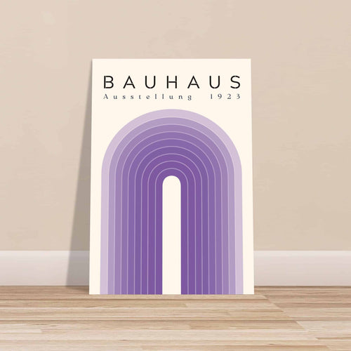 Artfulprints Poster met Lijst Bauhaus - Purple rainbow   - 70x100 cm - Paars