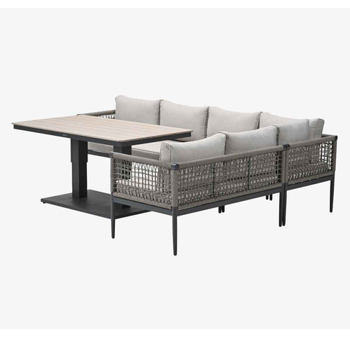 Garden Impressions lounge dining set Burela - Brugge - taupe - rechts - 5-delig