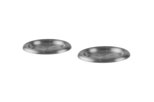 noo.ma Roto Plate set van 2 - medium Ø 22 cm, roestvrij staal, rond