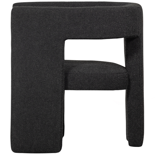 WOOOD fauteuil Tiwa - Bouclé - Donkergrijs - 70x64x64 - vtwonen shop