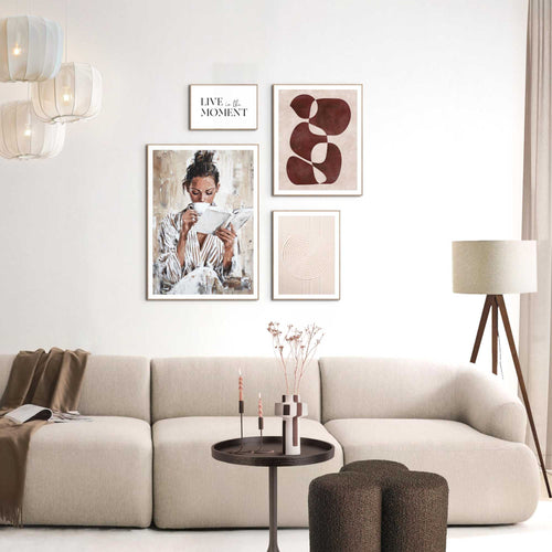 Reinders Moment voor jezelf schilderijen set -  beige - slaapkamer - 70x50cm