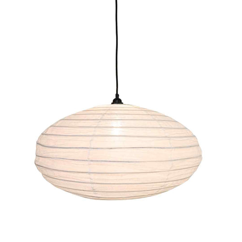 MÔMÉ Hanglamp Ellips - off white - linnen - XL - Ø 60 cm / H 30 cm - vtwonen shop