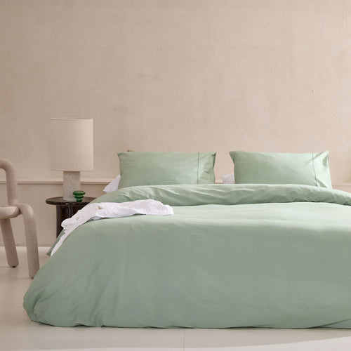Walra - Dekbedovertrek Remade Uni Essence - 140x220 cm - Groen