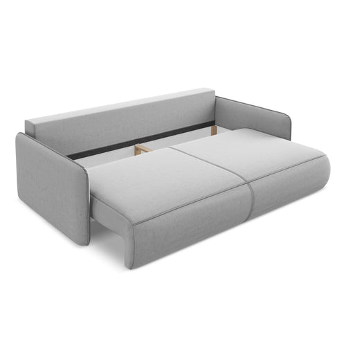 LaMiaSofa 3-zits slaapbank Palermo - velours - grijs - 216x105x86