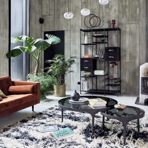 New Routz salontafel Montana large zwart metaal/glas - vtwonen shop