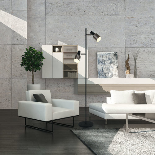 Anne Light & home vloerlamp fjorgard - 2 lichts - 25x 155 cm - zwart
