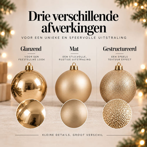 Mica Decorations Bal Onbreekbaar Bruin 46 Stuks - Kerstballenset met Diameters van 4, 6 en 8 cm - Onbreekbare Kerstballen van Gerecycled Polystyreen -