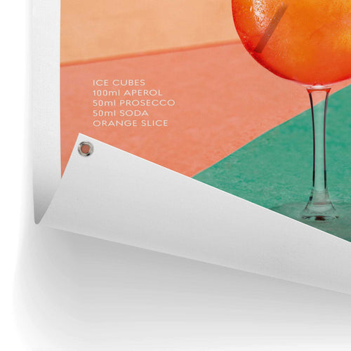 Reinders Aperol Time tuinposter -  oranje - tuin - 80x60cm