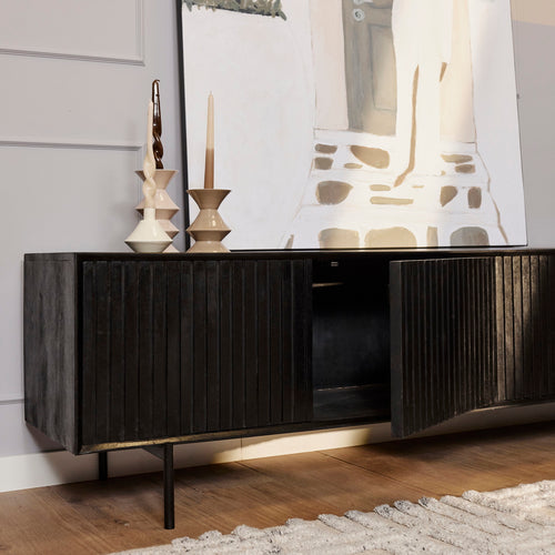 StarFurn Tv-meubel Madison - Zwart Hout - 210x45x55cm