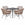 Garden Impressions tuinset Lucas - Rimini zwart - 5-delig