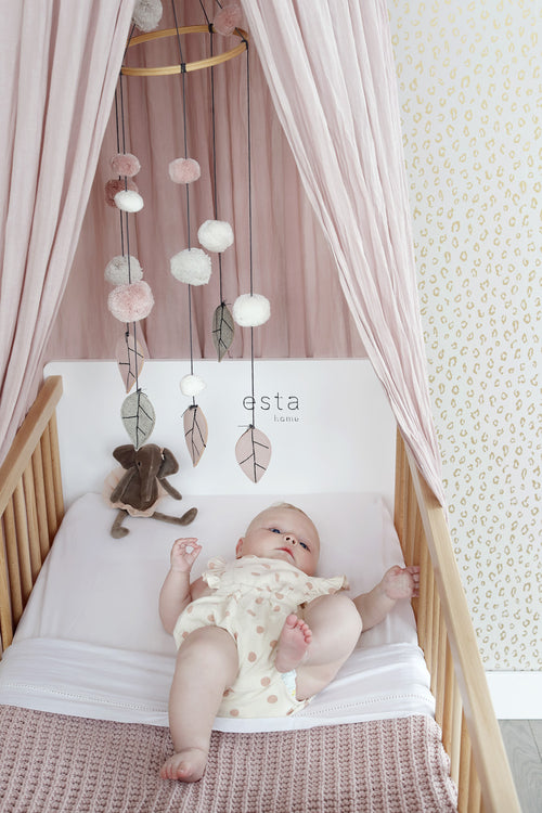 ESTAhome behang panterprint zacht roze en goud - 53 cm x 10.05 m - 139273