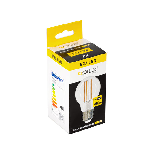 Sollux Lighting LED lamp E27 3000K 7W 760lm - 6x6x10,5cm