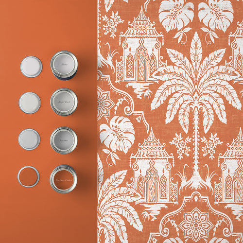 Graham & Brown Vliesbehang - Imperial Orange -10mx52cm - vtwonen shop