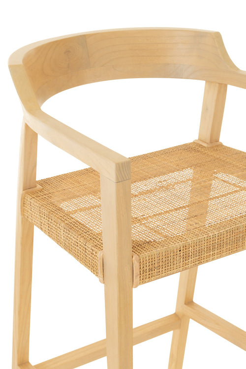 J-Line barstoel Emma - hout - naturel