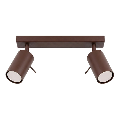 Sollux Lighting Plafondlamp RING 2 bruin - 30x6x16cm
