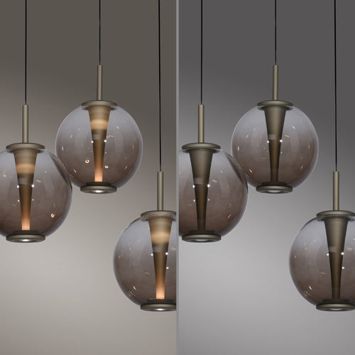 Neuhaus PURE hanglamp E-Infinity - 3 lichts - 50  x 240   cm - champagne