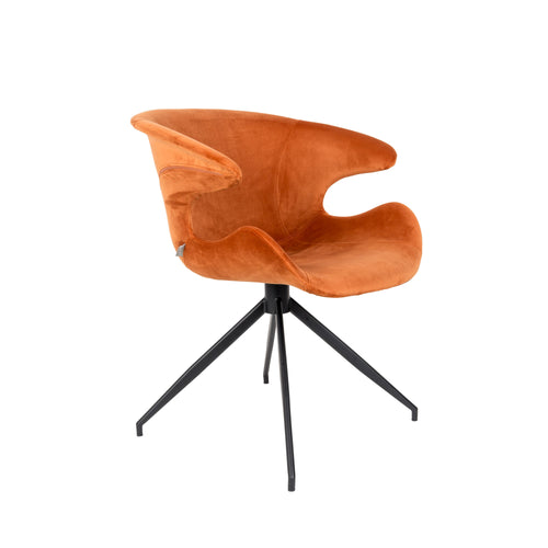 Zuiver Mia Eetkamerstoelen met armleuning Oranje - Set van 2 - vtwonen shop