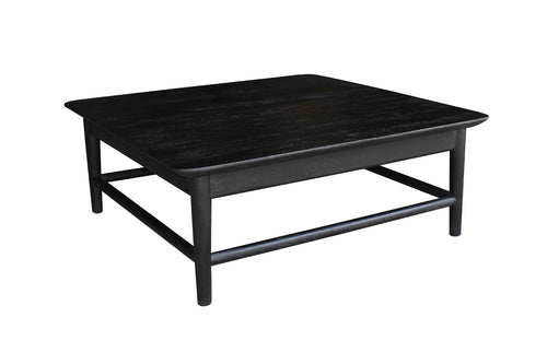 Giga Meubel Salontafel Lana - Zwart Mangohout - 100x100x45cm - vtwonen shop