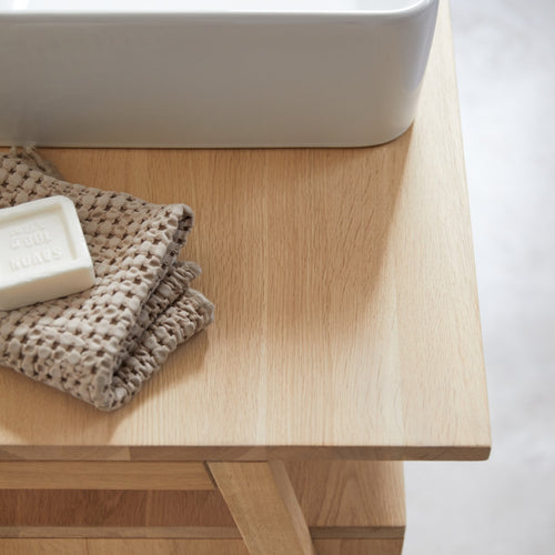 Tikamoon Massief eiken badmeubel 140 cm - Naturel - vtwonen shop