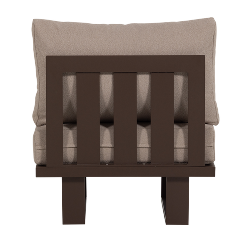 WOOOD loungestoel tuin Bear - Aluminium - Bruin - 91x74x44