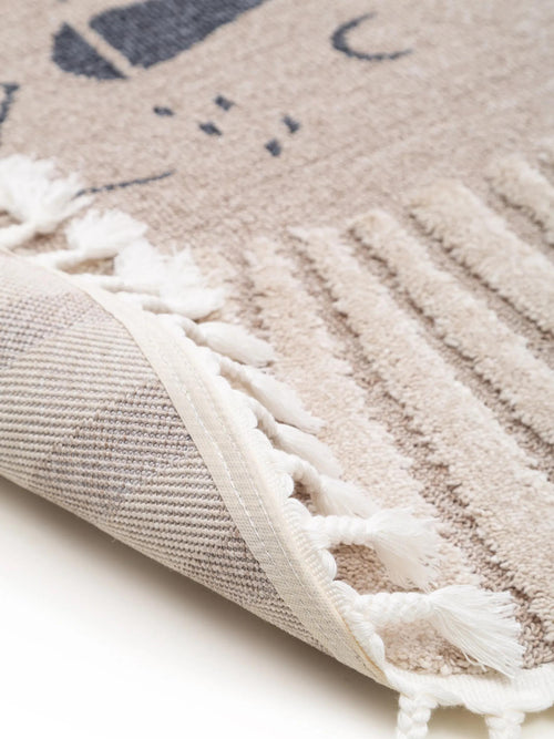 benuta kindervloerkleed Momo - beige - ø 120 cm