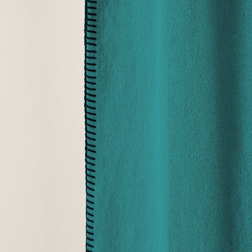 Madura Gordijn Nino lagune en zwarte slinger 135x280 cm