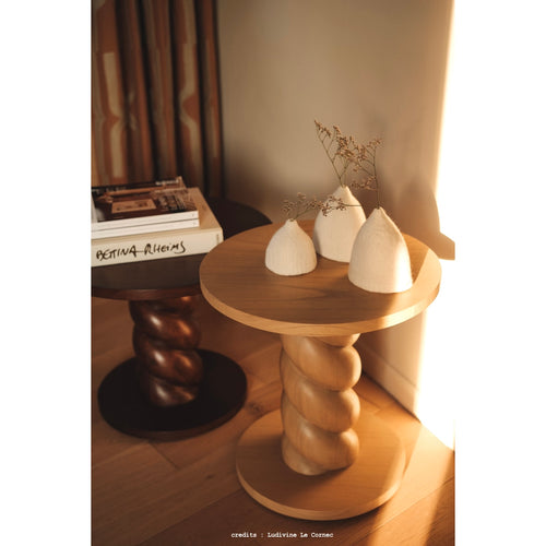 Tikamoon Bijzettafeltje in mindi, crème - Beige - vtwonen shop